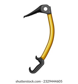 active piolet ice tool cartoon. danger dangerous, drawing pick, extreme graphic active piolet ice tool sign. isolated symbol vector illustration
