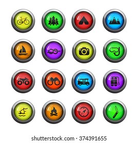 Active recreation icon for web sites and user interface