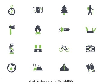active recreation simple vector icons in two colors