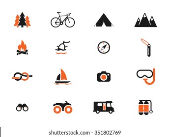 Active recreation simply icons for web