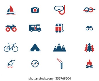 Active recreation simply icons for web