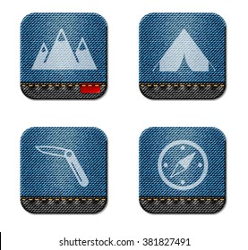 Active recreation simply icons for web and user interface