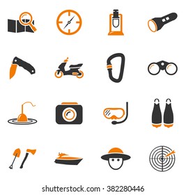 Active recreation simply icons for web and user interfaces