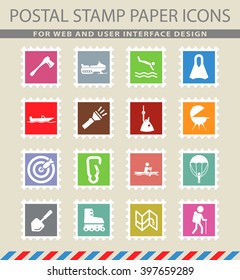 Active recreation simply icons for web and user interface