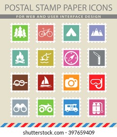 Active recreation simply icons for web and user interface