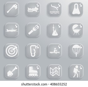 Active recreation simply icons for web and user interface