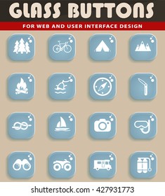 Active recreation simply icons for web and user interface