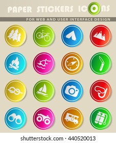 Active recreation simply icons for web and user interface