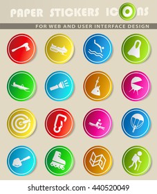Active recreation simply icons for web and user interface