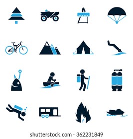 Active recreation symbol for web icons