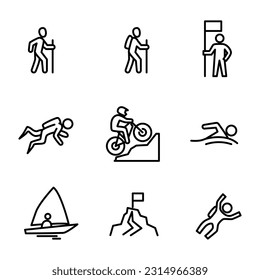 Active recreation vector icons. eps 10. - Shutterstock ID 2314966389