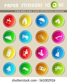 active recreation vector icons for user interface design