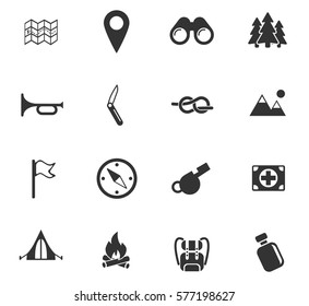 active recreation vector icons for user interface design