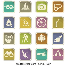 active recreation vector icons for user interface design