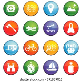 active recreation vector icons for user interface design