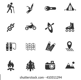 active recreation web icons for user interface design