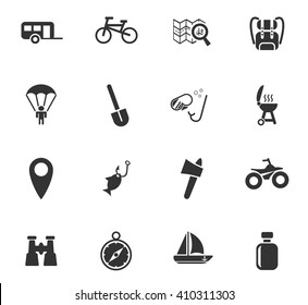 active recreation web icons for user interface design