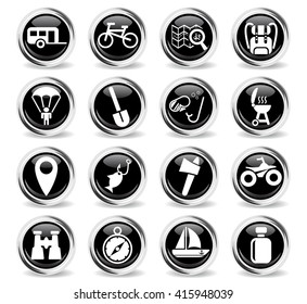 active recreation web icons for user interface design