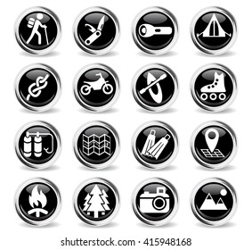 active recreation web icons for user interface design