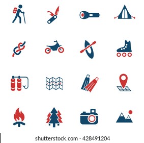 active recreation web icons for user interface design