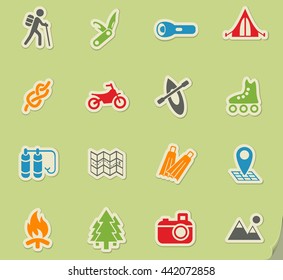 active recreation web icons for user interface design