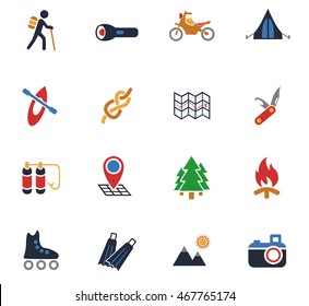 active recreation web icons for user interface design