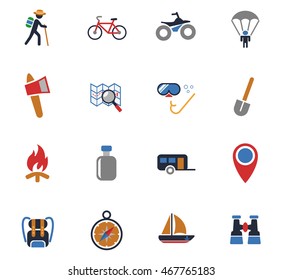active recreation web icons for user interface design
