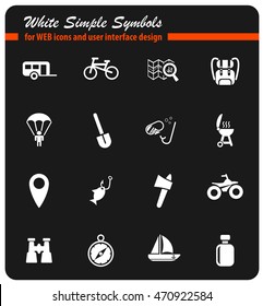 active recreation web icons for user interface design