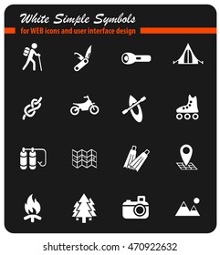 active recreation web icons for user interface design