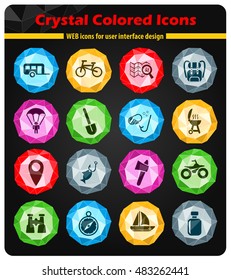 active recreation web icons for user interface design