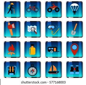 active recreation web icons for user interface design