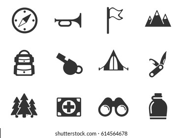 active recreation web icons for user interface design