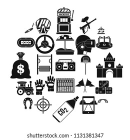 Active rest icons set. Simple set of 25 active rest vector icons for web isolated on white background
