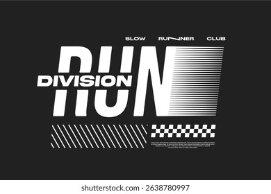 Active Running Lifestyle Club T-shirt Design Modern Sport Vector