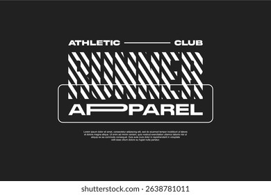 Active Running Lifestyle Club T-shirt Design Modern Sport Vector