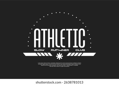 Active Running Lifestyle Club T-shirt Design Modern Sport Vector