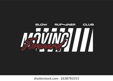 Active Running Lifestyle Club T-shirt Design Modern Sport Vector