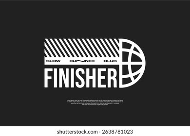 Active Running Lifestyle Club T-shirt Design Modern Sport Vector