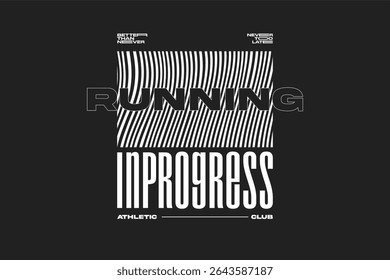 Active Running Lifestyle Club T-shirt Design Modern Sport Vector
