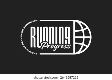 Active Running Lifestyle Club T-shirt Design Modern Sport Vector
