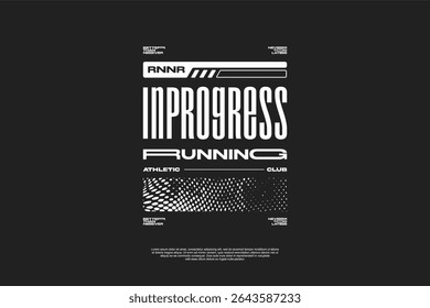 Active Running Lifestyle Club T-shirt Design Modern Sport Vector