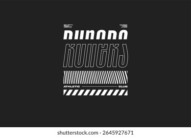 Active Running Lifestyle Club T-shirt Design Modern Sport Vector