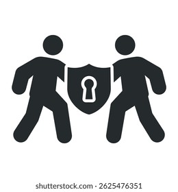 active safety shield icons isolated on White Background. Flat style design