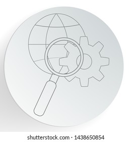 Active search icon. Vector illustration.
