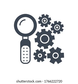 Active Search Related Vector Glyph Icon. Isolated on White Background. Vector Illustration.