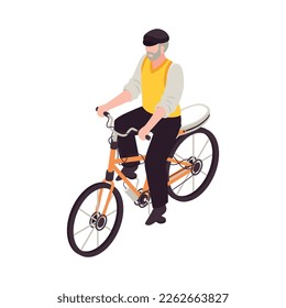 Active senior people composition with isolated human character engaging in activities vector illustration
