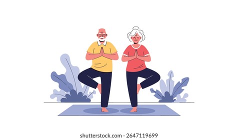 Ativo Senior Wellness Gentle Yoga para a Mente Saudável e Melhoria da Postura Corporal