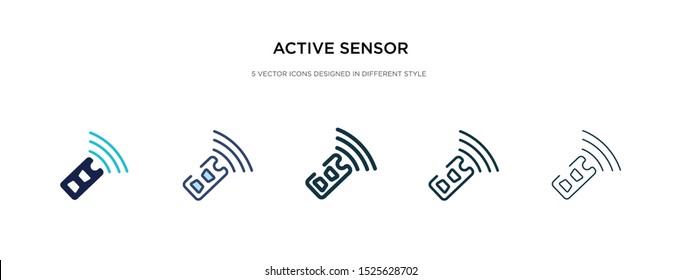 active sensor icon in different style vector illustration. two colored and black active sensor vector icons designed in filled, outline, line and stroke style can be used for web, mobile, ui