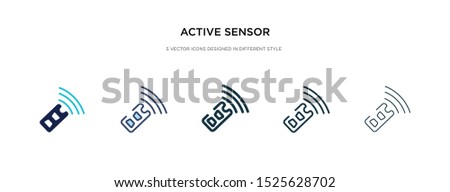 active sensor icon in different style vector illustration. two colored and black active sensor vector icons designed in filled, outline, line and stroke style can be used for web, mobile, ui