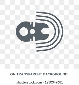 active sensor icon. Trendy flat vector active sensor icon on transparent background from general  collection. 